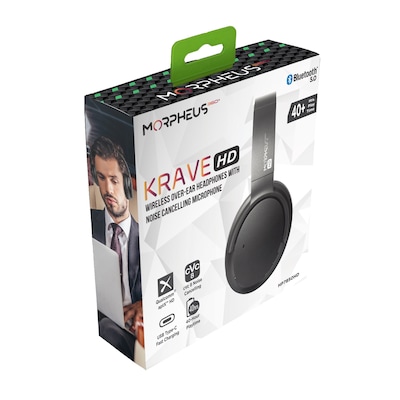 Morpheus 360 Krave HD Bluetooth Wireless Over-The-Ear Headphones, Black (HP7850HD)