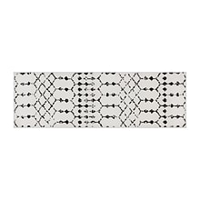 Flash Furniture Beth Collection Polyester 72 x 23.5 Rectangular Machine Made Rug, Ivory/Black (RCC