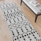 Flash Furniture Beth Collection Polyester 72" x 23.5" Rectangular Machine Made Rug, Ivory/Black (RCCR19133026WH)