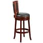 Flash Furniture Transitional LeatherSoft Swivel Barstool with Back, Dark Cherry (TA355530DC)