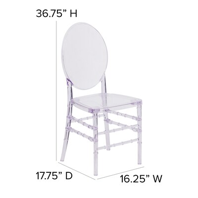 Flash Furniture Flash Elegance Clear Resin Ghost Chair (Y3FLO)