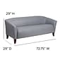 Flash Furniture HERCULES Imperial Series 72.75" LeatherSoft Sofa, Gray (1113GY)