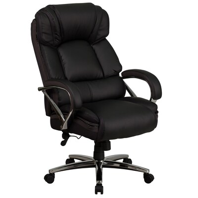 Flash Furniture HERCULES Series Ergonomic LeatherSoft Swivel Big & Tall Executive Office Chair, Blac