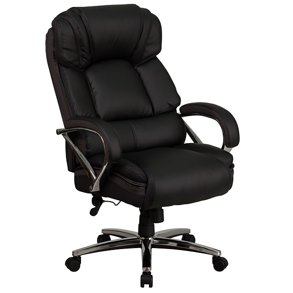 Flash Furniture HERCULES Series Ergonomic LeatherSoft Swivel Big & Tall Executive Office Chair, Black (GO2222)