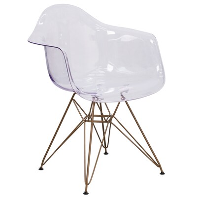 Flash Furniture Alonza Series Clear Plastic Ghost Chair (FH132CPC1)