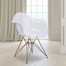 Flash Furniture Alonza Series Clear Plastic Ghost Chair (FH132CPC1)