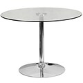 39.25 Round Glass Table with 29H Chrome Base [CH-8-GG]