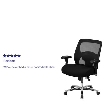 Flash Furniture HERCULES Series Ergonomic Mesh Swivel 24/7 Intensive Use Big & Tall Executive Office Chair, Black (GO993)