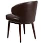 Flash Furniture Comfort Back Series Faux Leather Guest Chair, Brown (BT4BN)