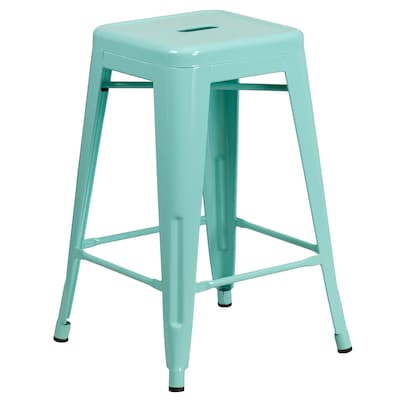 Flash Furniture Colorful Restaurant Counter Height Stool, Mint Green (ETBT350324MINT)