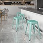 Flash Furniture Colorful Restaurant Counter Height Stool, Mint Green (ETBT350324MINT)