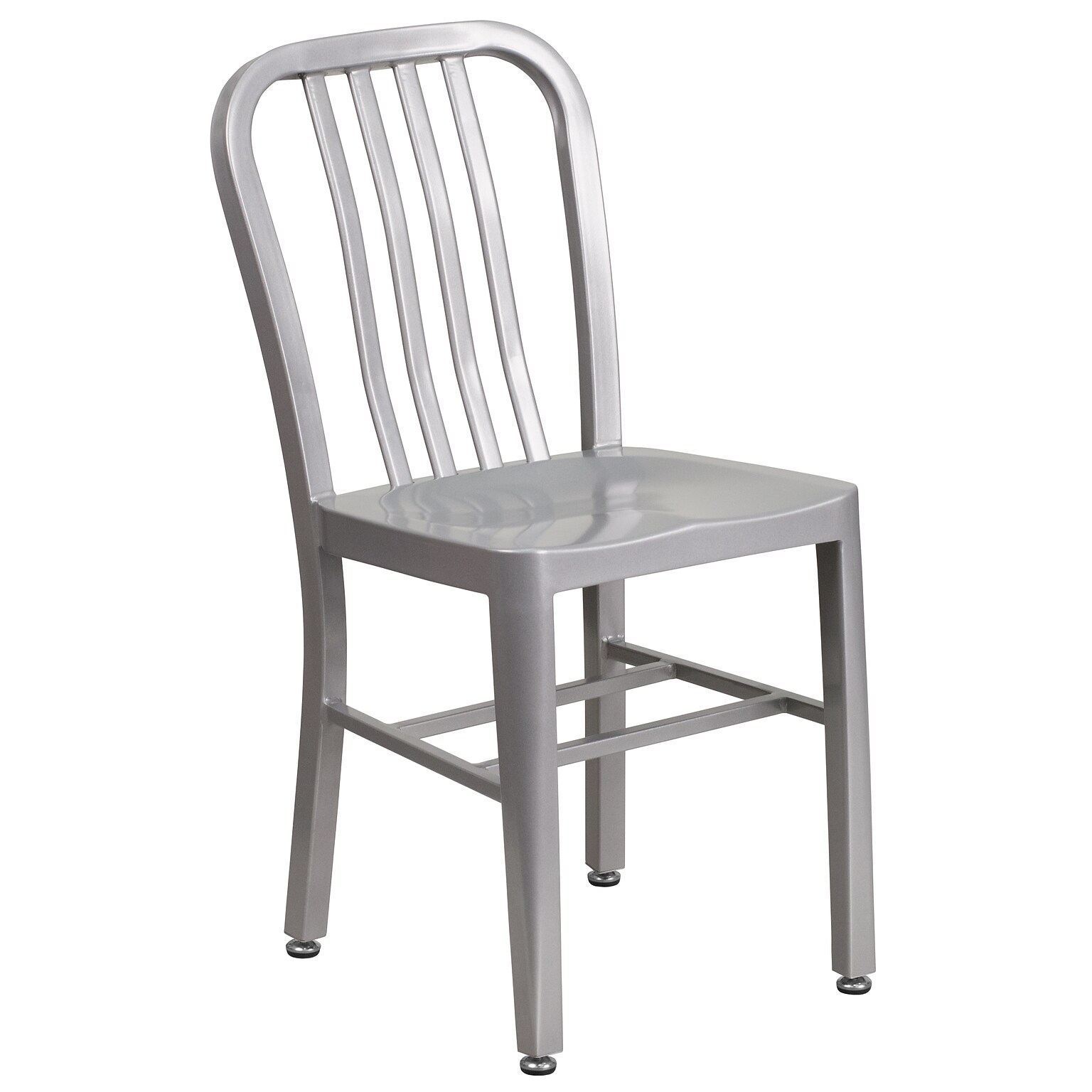 Flash Furniture Silver Metal Indoor-Outdoor Chair  (CH-61200-18-SIL-GG)