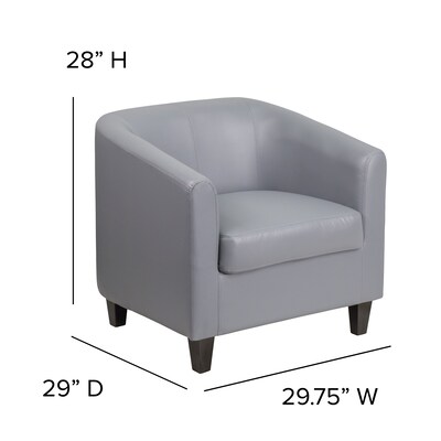 Flash Furniture Faux Leather Guest Chair, Gray (BT873GY)