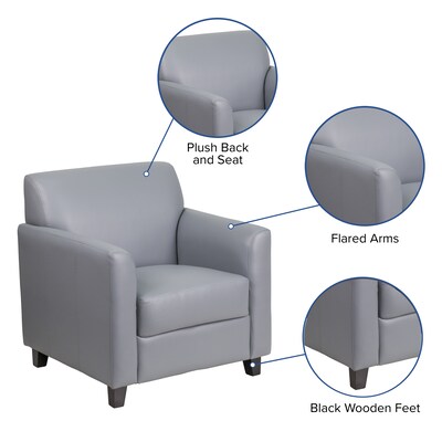 Flash Furniture Hercules Diplomat Series Faux Leather Reception Set, Gray (BT8271GY)