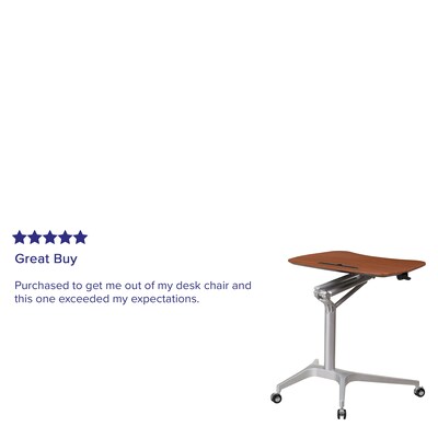 Flash Furniture 28"W Adjustable Desk, Laminate Wood (NAN-IP-10-GG)