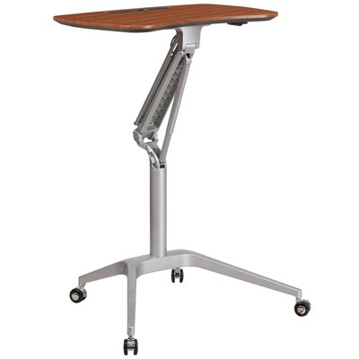 Flash Furniture 28"W Adjustable Desk, Laminate Wood (NAN-IP-10-GG)