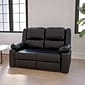 Flash Furniture Harmony Series 56" LeatherSoft Loveseat with Two Built-In Recliners, Black (BT70597LS)