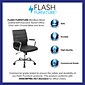 Flash Furniture Whitney Ergonomic LeatherSoft Swivel Mid-Back Executive Office Chair, Black/Chrome (GO2286MBK)