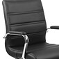 Flash Furniture Whitney Ergonomic LeatherSoft Swivel Mid-Back Executive Office Chair, Black/Chrome (GO2286MBK)