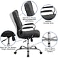 Flash Furniture Whitney Ergonomic LeatherSoft Swivel High Back Executive Office Chair, Black/Chrome (GO2286HBK)