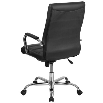 Flash Furniture Whitney Ergonomic LeatherSoft Swivel High Back Executive Office Chair, Black/Chrome (GO2286HBK)