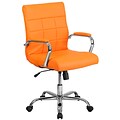 Flash Furniture Vivian Vinyl Swivel Mid-Back Executive Office Chair, Orange (GO2240ORG)