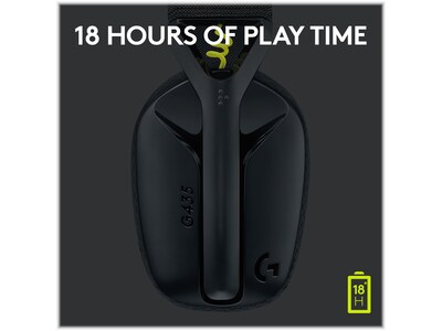 Logitech G435 LIGHTSPEED Bluetooth Over-the-Ear Gaming Headset, Black (981-001049)