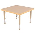 ECR4Kids T-Mold Adjustable 30 Square Laminate Activity Table Maple/Maple/Sand (ELR-14116-MMSD-C)