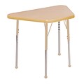 ECR4Kids Thermo-Fused Adjustable 30L x 18W Trapezoid Laminate Activity Table Maple/Maple/Sand (ELR-14218-MPMPSDTB)