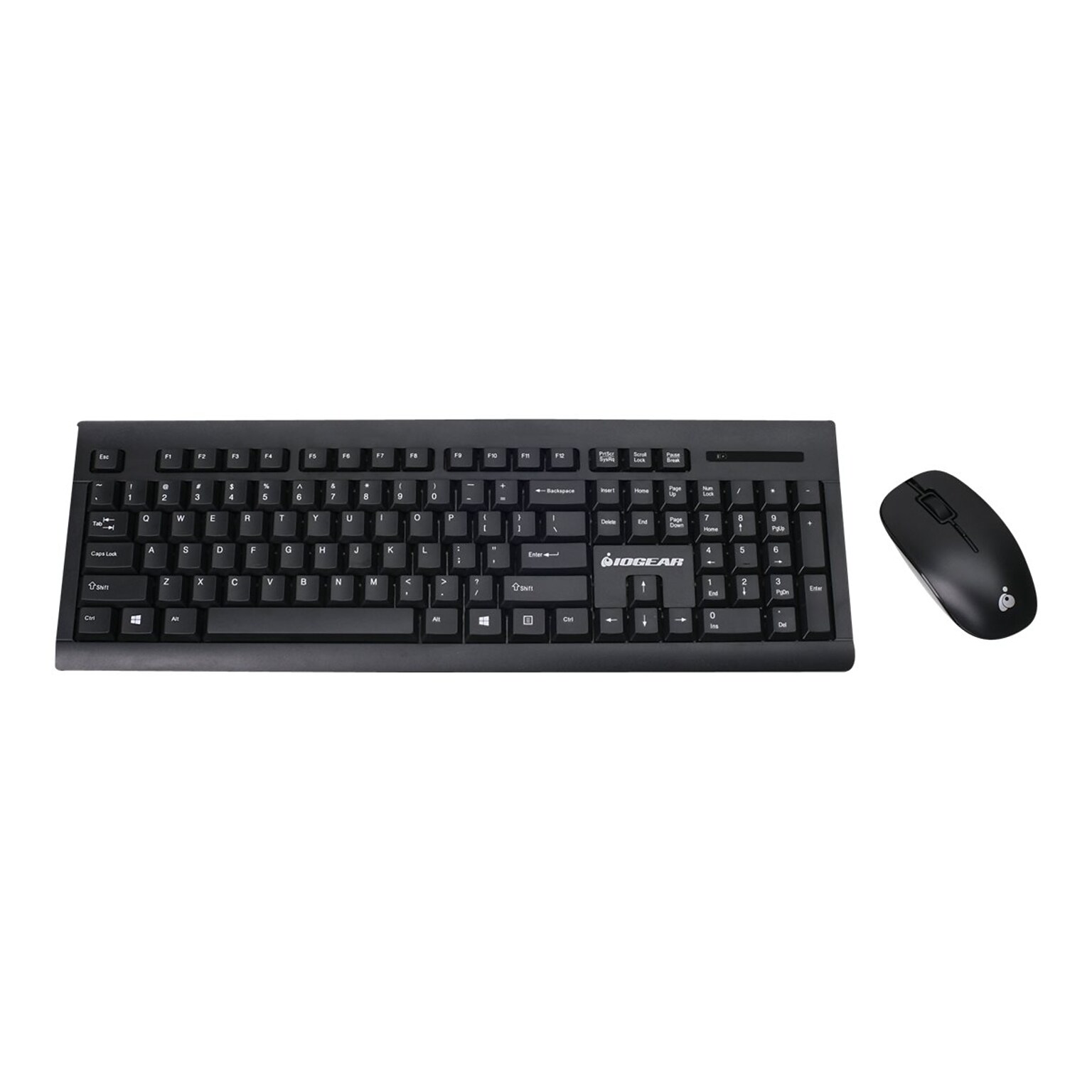 IOGEAR Long Range Wireless Ergonomic Keyboard and Mouse Combo, Black (GKM552RB)