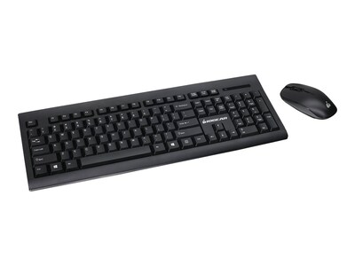 IOGEAR Long Range Wireless Ergonomic Keyboard and Mouse Combo, Black (GKM552RB)
