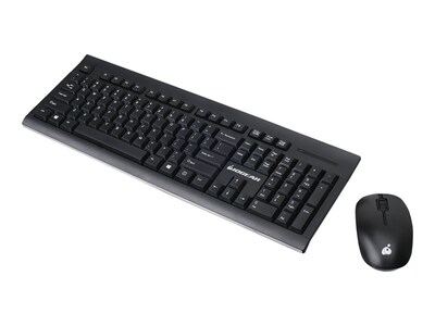 IOGEAR Long Range Wireless Ergonomic Keyboard and Mouse Combo, Black (GKM552RB)