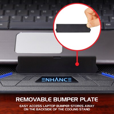 ENHANCE Cryogen Laptop Cooling Stand, USB Connectivity, Blue/Black (ENGXC20100BLWS)
