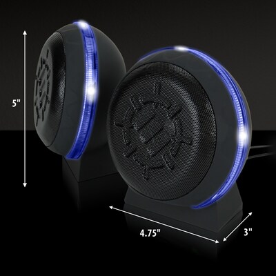 ENHANCE SL2 ENPCSL2100BLEW Gaming LED Computer Speakers, USB Powered & 3.5mm AUX, Blue