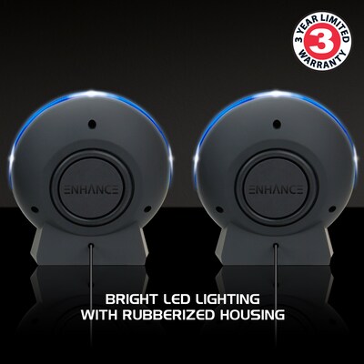 ENHANCE SL2 ENPCSL2100BLEW Gaming LED Computer Speakers, USB Powered & 3.5mm AUX, Blue