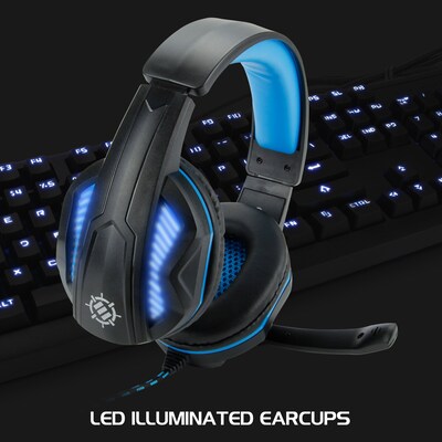 Enhance Voltaic Pro 7.1 Surround Gaming Headphones, USB, Black/Blue (ENVOH7L100BLEW)