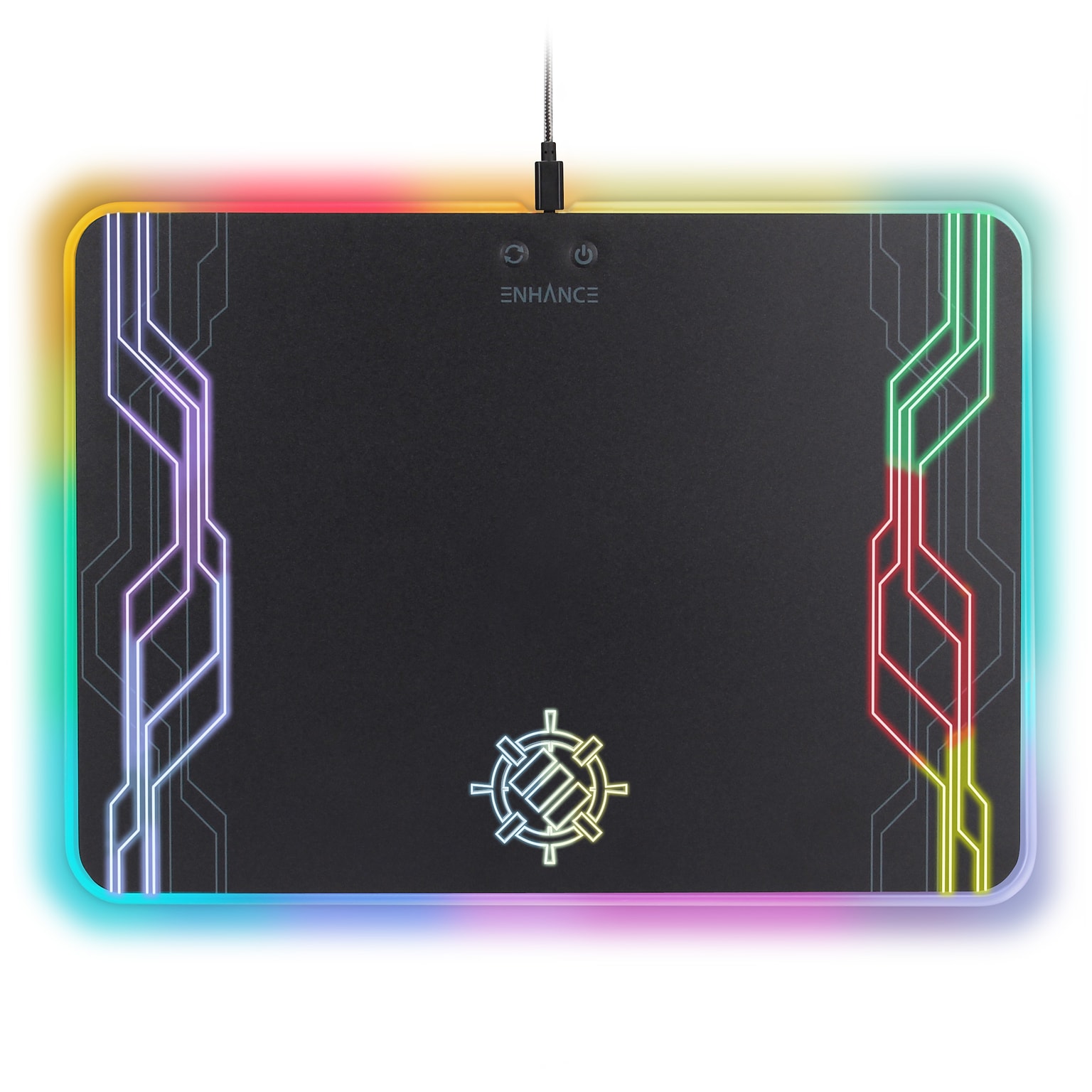 ENHANCE ENPCPLR100BKEW LED Gaming Mouse Pad, USB Powered, Black