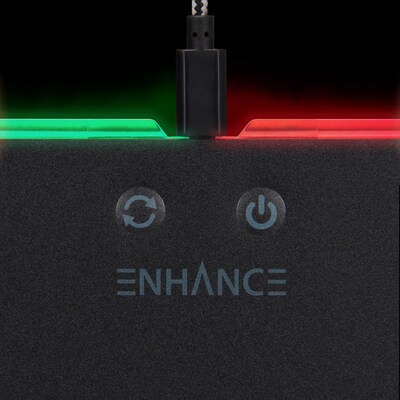 ENHANCE ENPCPLR100BKEW LED Gaming Mouse Pad, USB Powered, Black