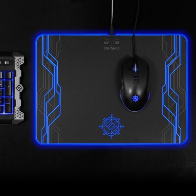 ENHANCE ENPCPLR100BKEW LED Gaming Mouse Pad, USB Powered, Black