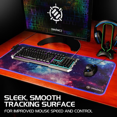 ENHANCE Pathogen ENPCPXE100GAWS Illuminated Mouse Pad, micro-USB, Galaxy