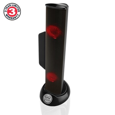 GOgroove SonaVERSE Clip-on USB-A Stereo Speaker with LEDs, Red (GGSVUSB200RDWS)