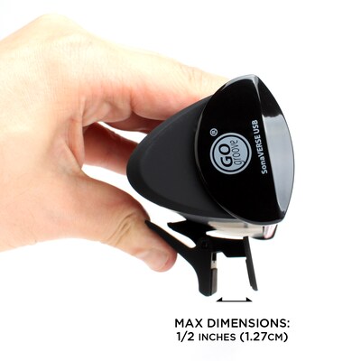 GOgroove SonaVERSE Clip-on USB-A Stereo Speaker with LEDs, Red (GGSVUSB200RDWS)