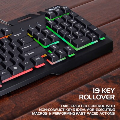 ENHANCE Infiltrate KL2 ENINKL2100BKWS Membrane Gaming Keyboard, USB, Black