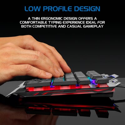 ENHANCE Infiltrate KL2 ENINKL2100BKWS Membrane Gaming Keyboard, USB, Black