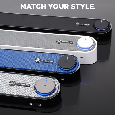 GOgroove SonaVERSE UBR Computer Sound Bar Speaker, USB Powered, Blackout (GGSVUBR100BOEW)