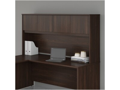 Bush Business Furniture Studio C 72"W Desk Hutch, Black Walnut (SCH172BW)