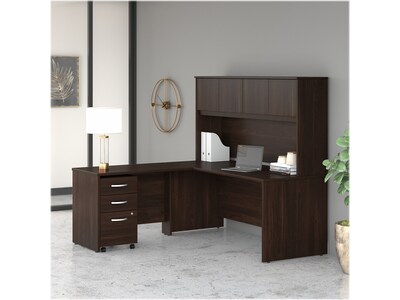 Bush Business Furniture Studio C 72"W Desk Hutch, Black Walnut (SCH172BW)