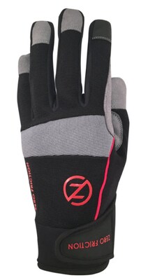 Zero Friction Black Dura Palm Work Glove, Polyurethane, Universal Fit, 1 Pair
