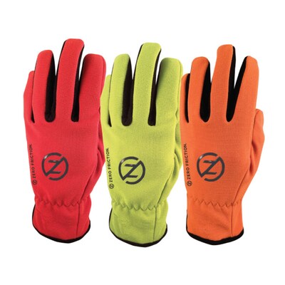 Zero Friction Multi-Color All Purpose Work Glove, Polyester, Universal Fit, 3 Pairs