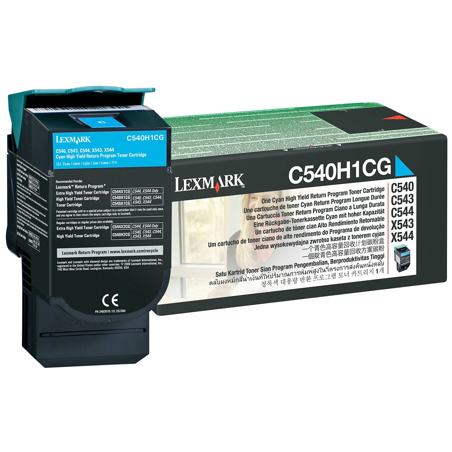 Lexmark C540 Cyan High Yield Toner Cartridge